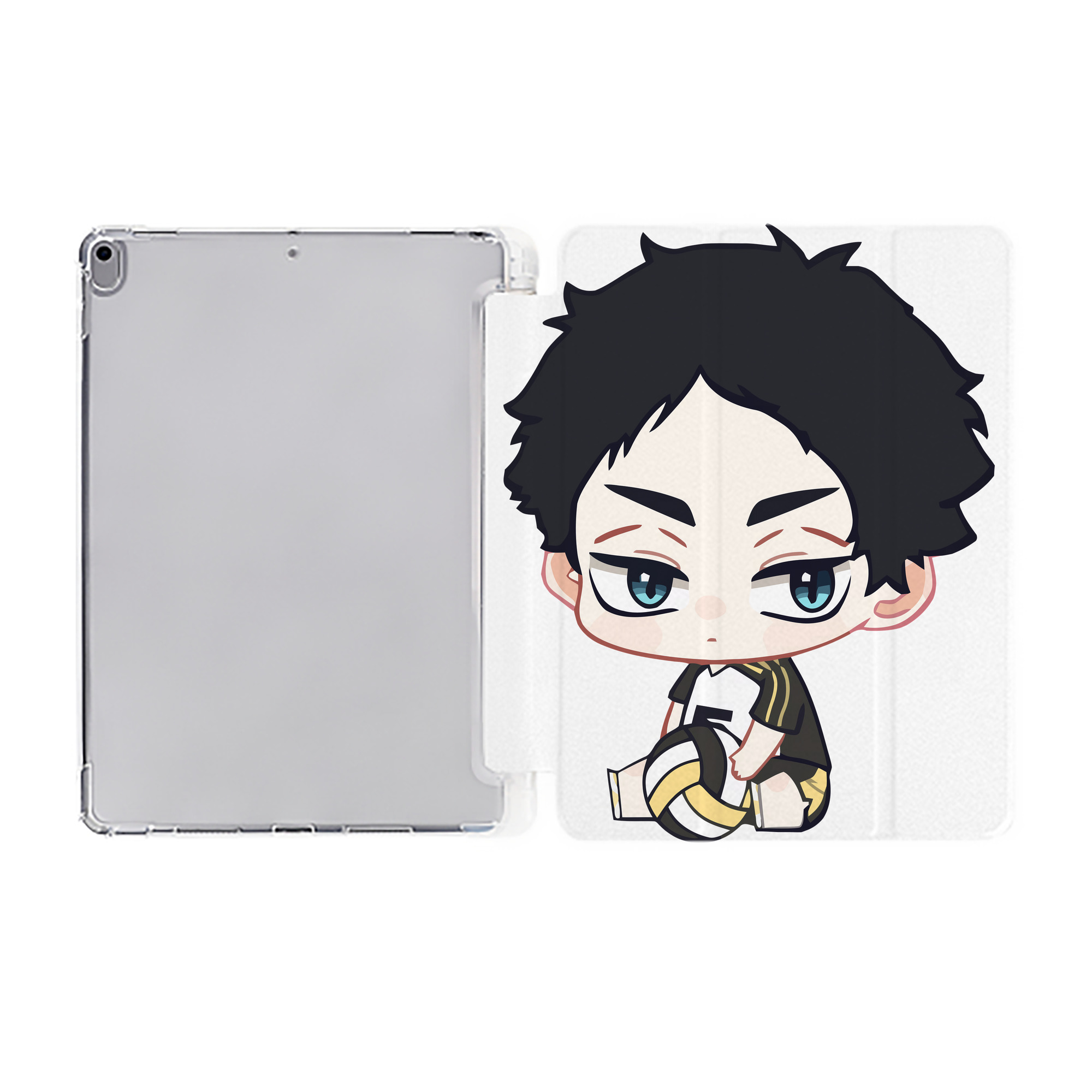 （画像用） ハイキュー!! Haikyu!! IPad ケース ペン収納付き 三つ折りスタンド PUレザー×シリコン 対応機種9.5/10.5/10.9インチ